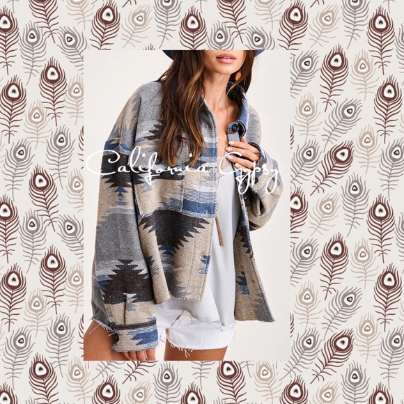 Aztec Western Distressed Jacket - Picture 6 of 10